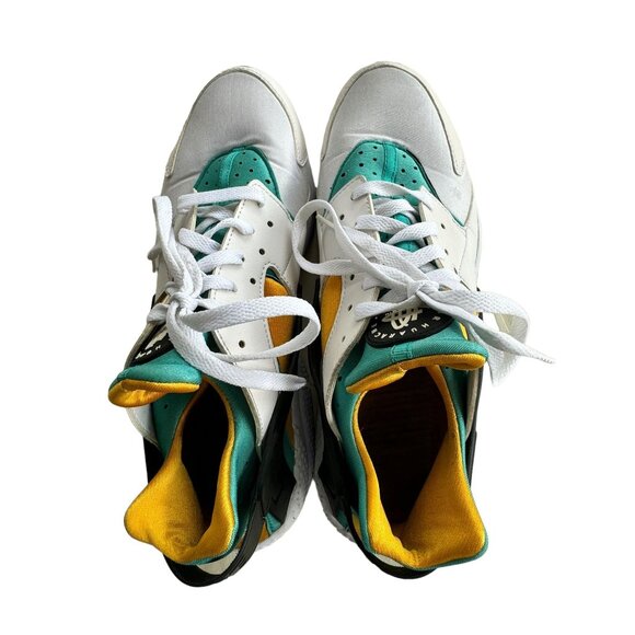 Nike Air Huarache White Turquoise Gold - Picture 12 of 15